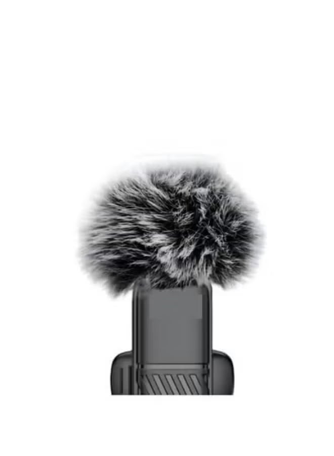 Plokama -  Microphone - Wireless Lavalier - Clip-On - Plug-and-Play - 2 Transmitters Type-C +1 Receiver Type-C + Converter Lightning  - For Broadcasting - VM20 - Black - Image 3